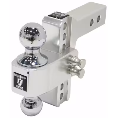 BulletProof Hitches Aluminum Adjustable 2-Ball Mount 4" Drop/Rise - 14K